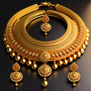 gold-necklace-with-gold-red-beads-matching-necklace